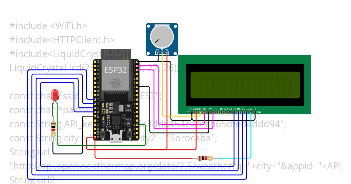 API Weather Temp 2 Cidades simulation