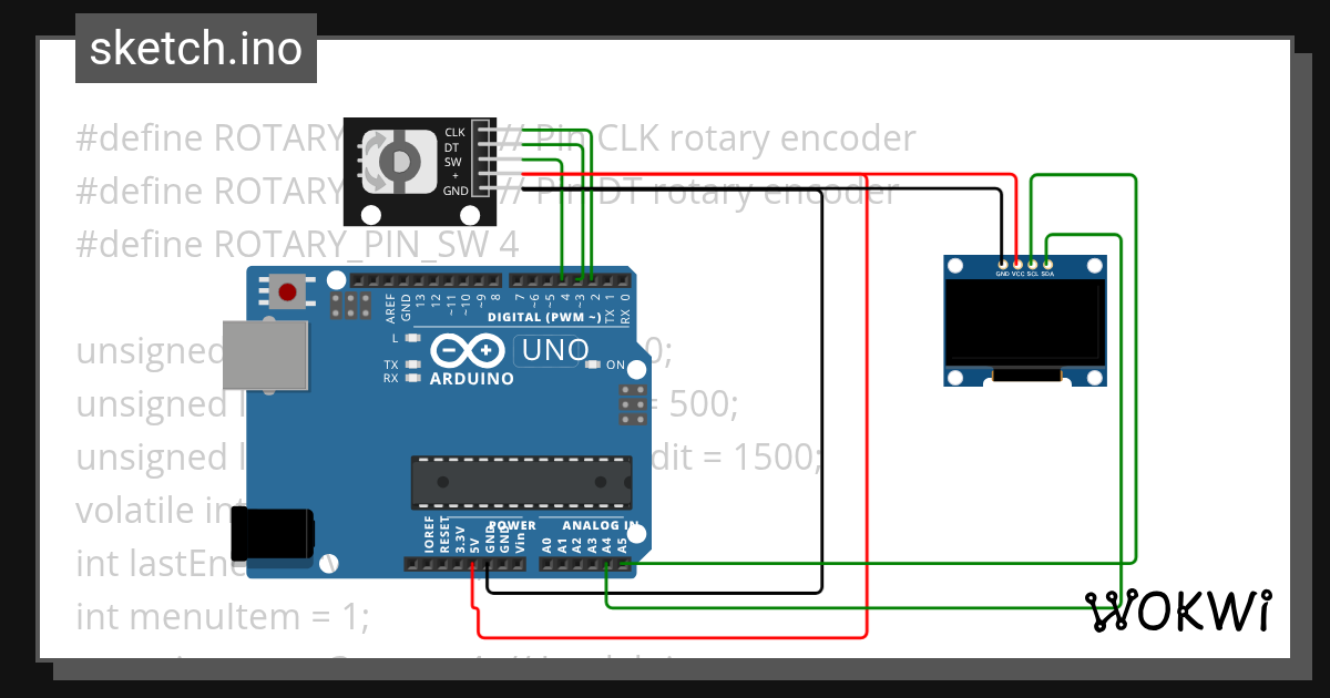 Rotary Encoders With Arduino - Wokwi ESP32, STM32, Arduino Simulator
