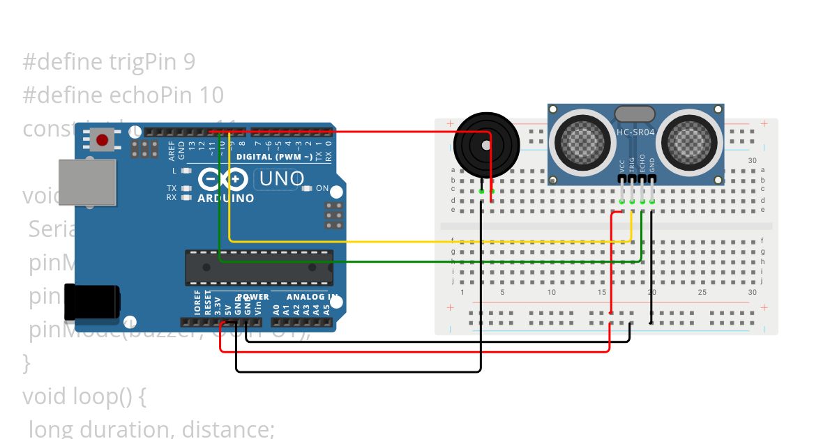 Sensor Ultrasonic (Percobaan 2) simulation