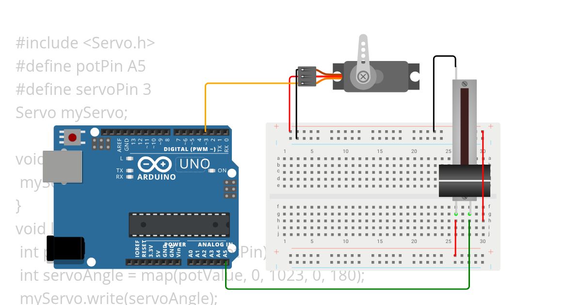 MotorServo (percobaan 2) simulation