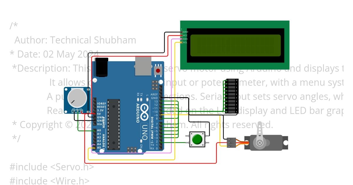 Servo Control Using pot and Serial Monitor Copy simulation