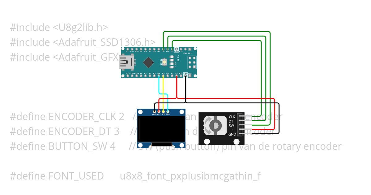u8g2 Menu Test 2 simulation