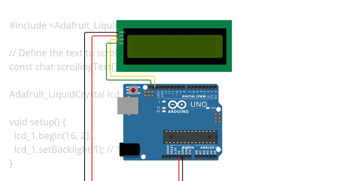 TEST LCD I2C simulation