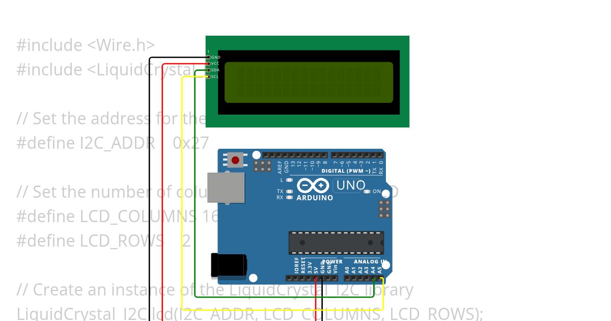 I2C LCD Scrolling text simulation