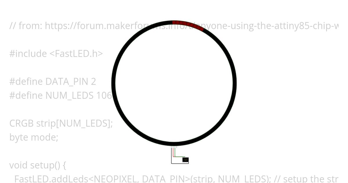 ATtiny85_FastLED_106 simulation