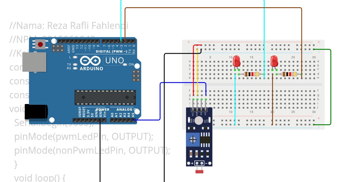 projek sensor ldr simulation