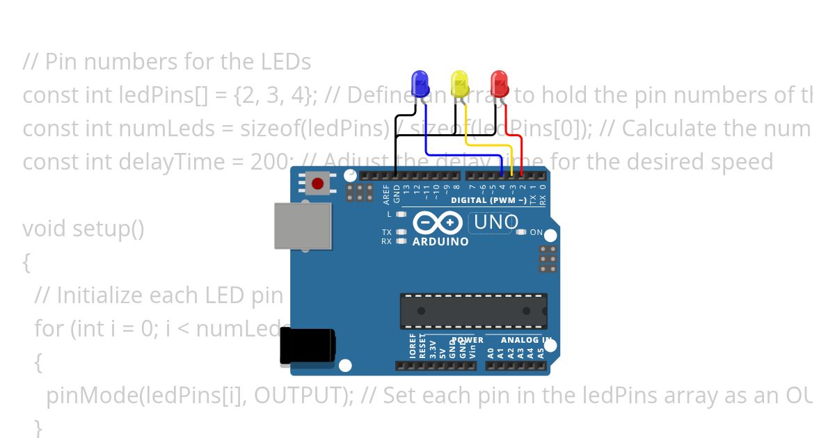 LED Sequencially on off Copy simulation