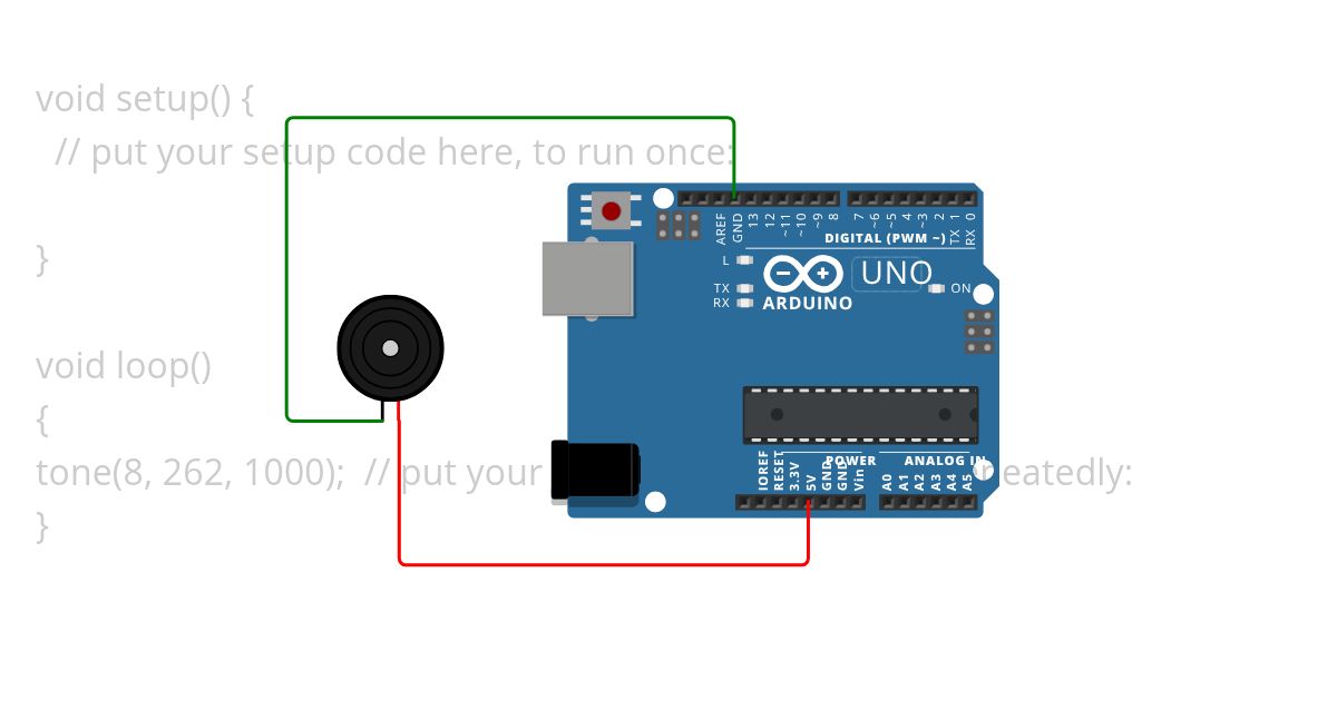 10 Button Buzzer LED  simulation