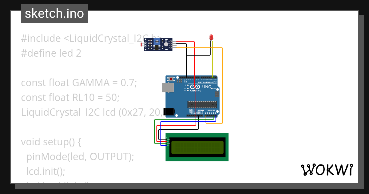 (Arduino dan Sensor LDR - Wokwi ESP32, STM32, Arduino Simulator