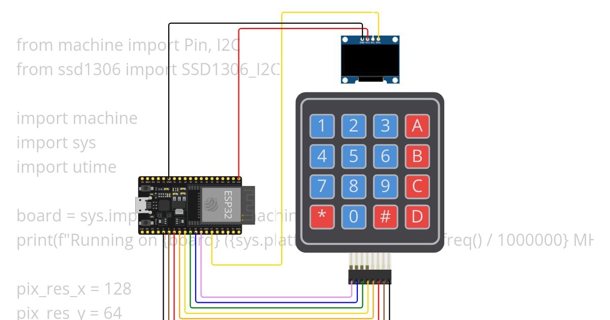 4x4 Matrix Keyboard simulation