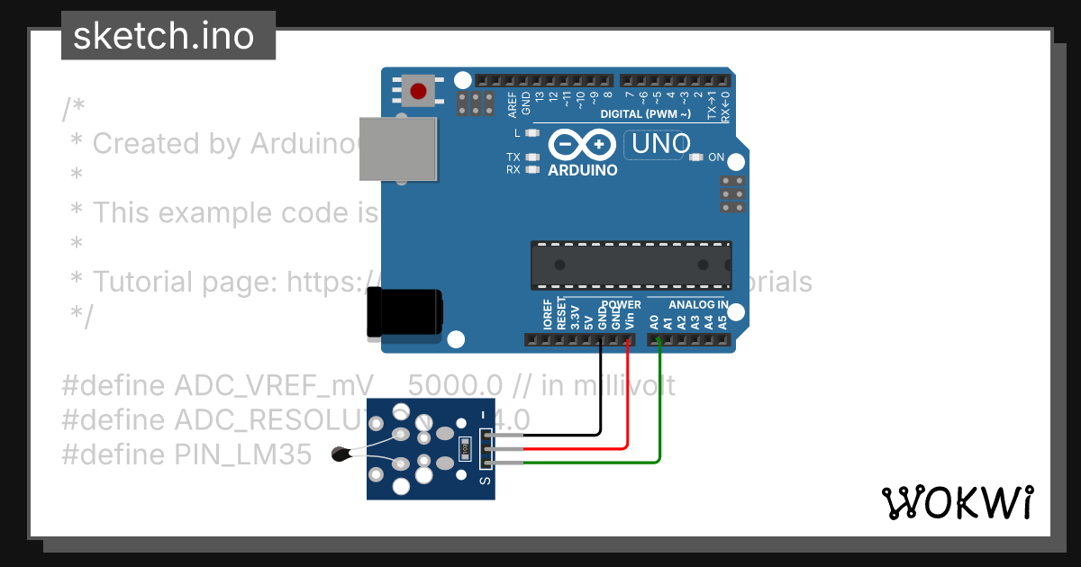 temperature sensor - Wokwi ESP32, STM32, Arduino Simulator