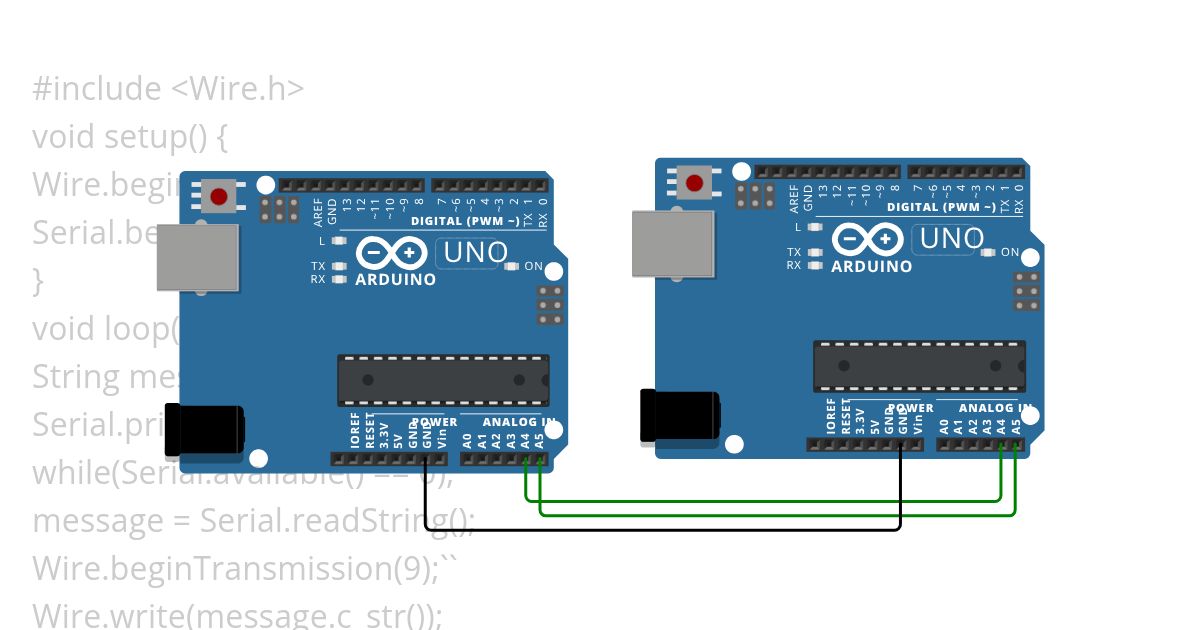 Percobaan I2C  simulation