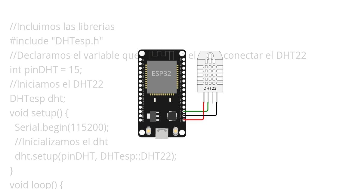 Sensor de DHT22 en ESP32 simulation