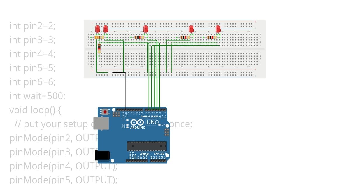 4-bit LED BINARY Counter UPTO 24 simulation