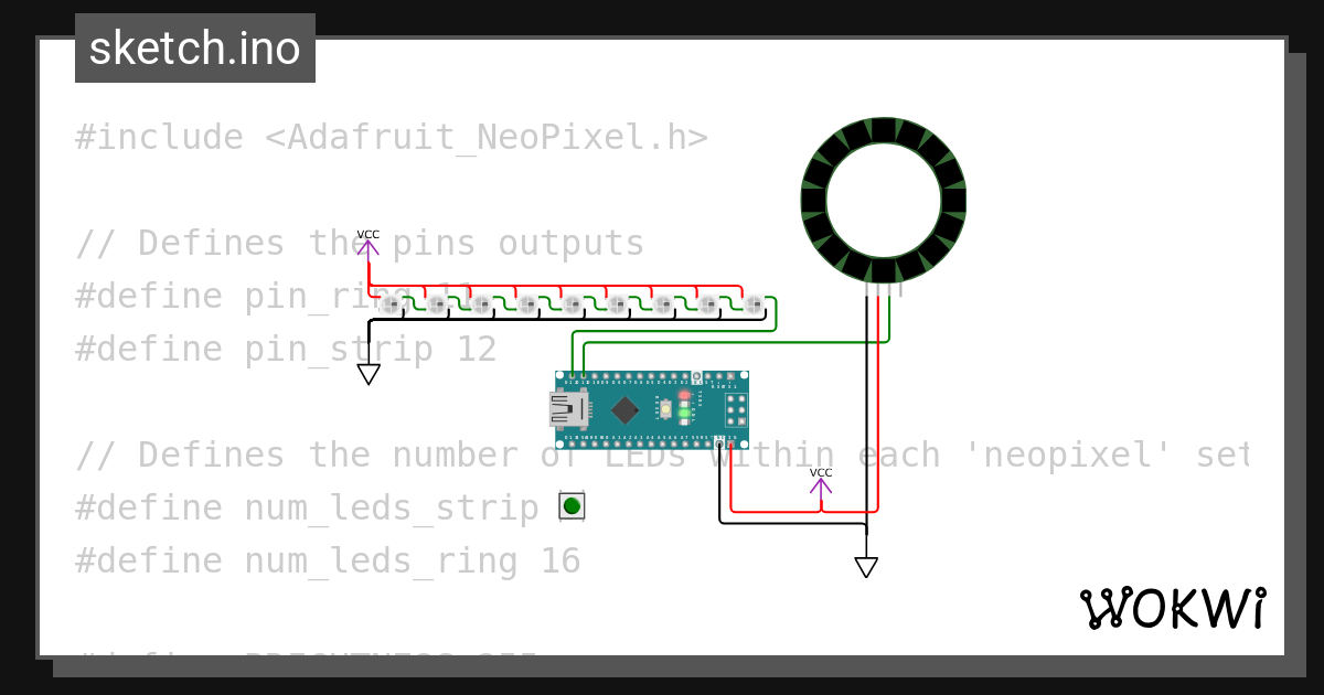 Simple RGB Arduino Nano - Wokwi ESP32, STM32, Arduino Simulator