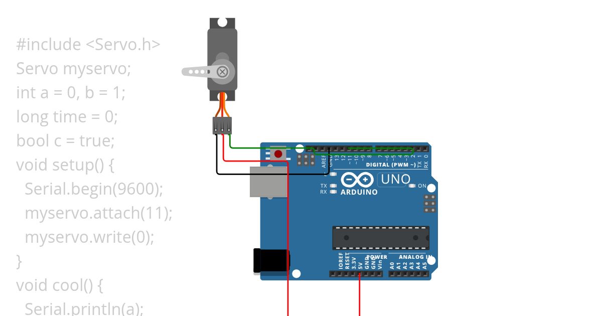servo back and forth no delay simulation