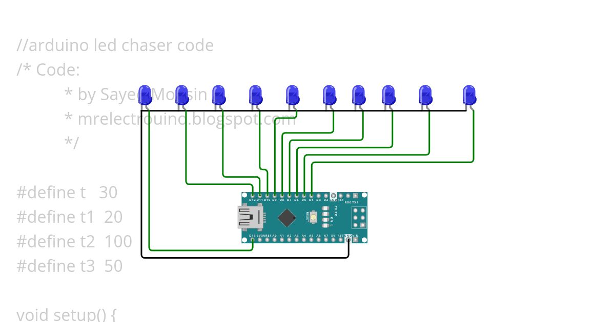 LED Chaser simulation