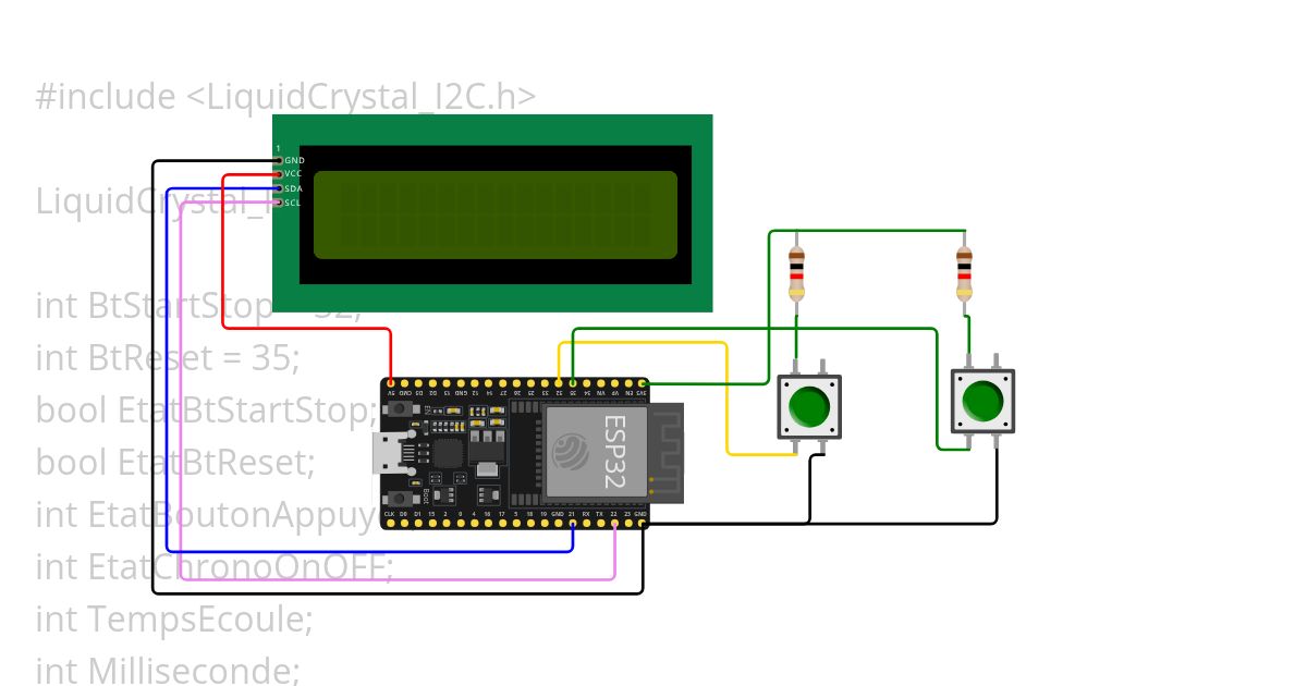 Chrono ESP32 simulation