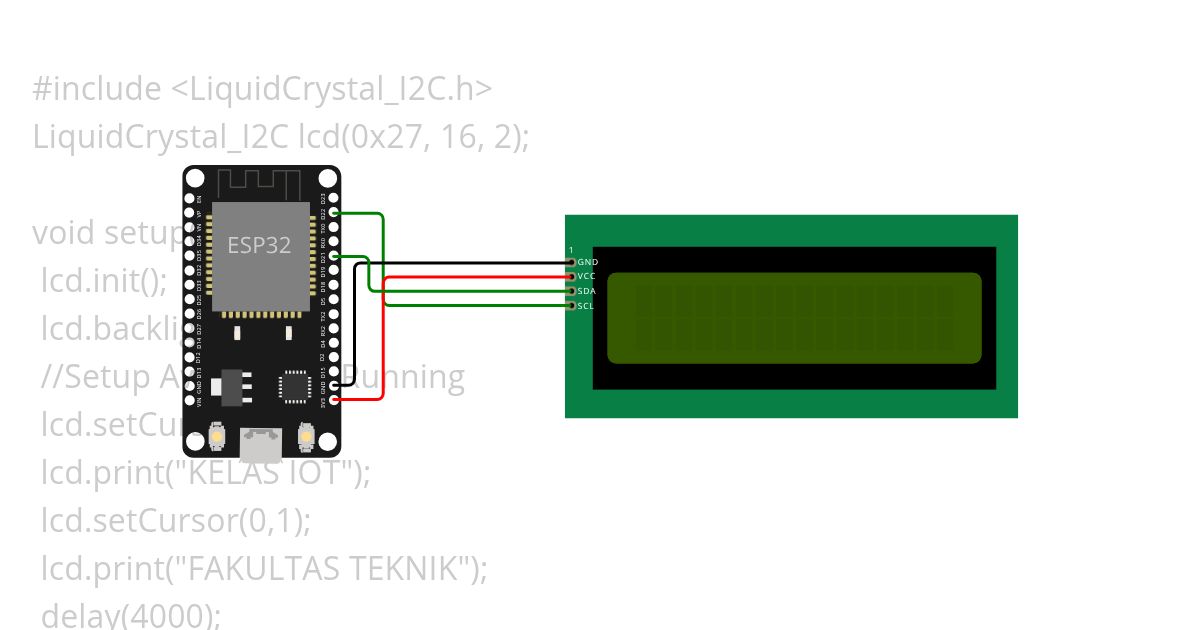 LCD I2C + Button simulation