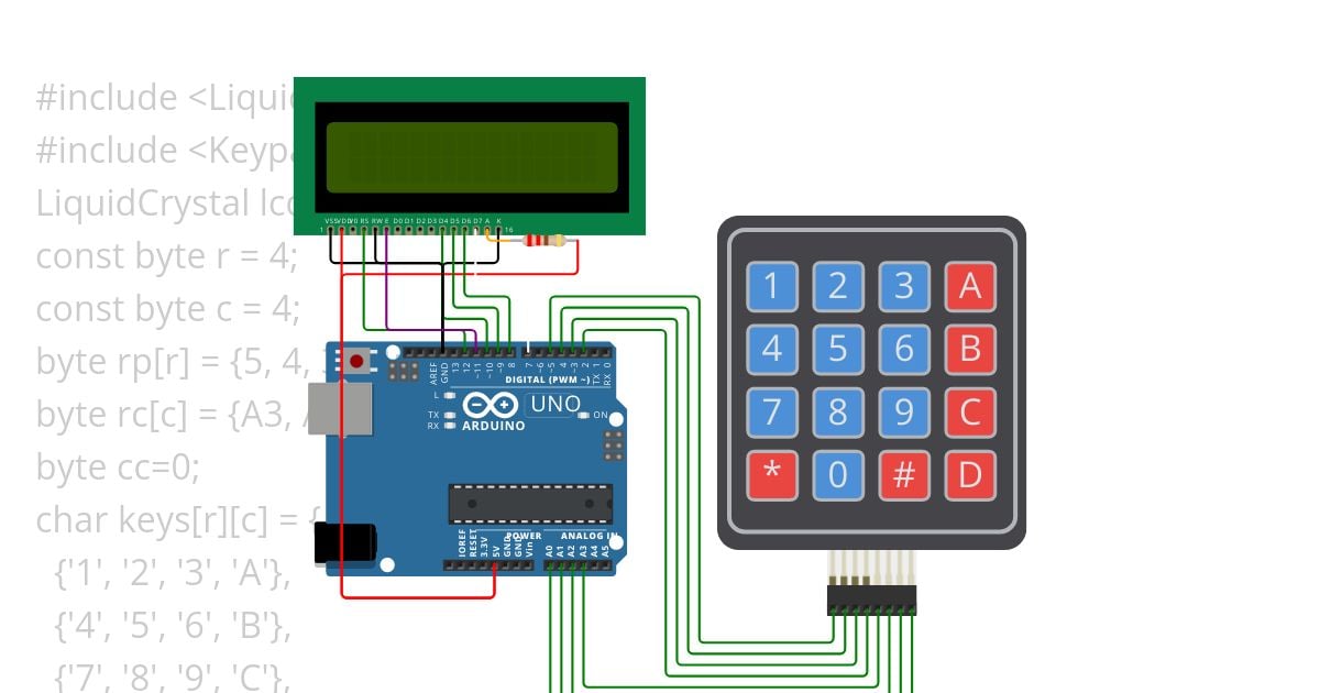 keypad + lcd simulation