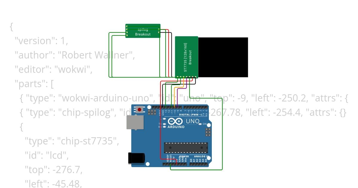 AVR st7735 simulation