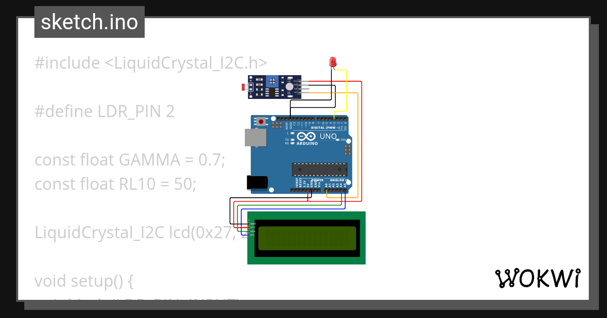 Arduino dan Sensor LDR - Wokwi ESP32, STM32, Arduino Simulator