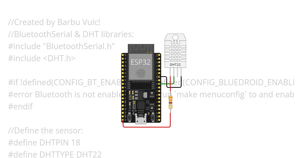 DHT_Bluetooth.ino simulation