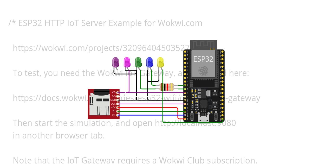 ESP32 HTTP Server with data input simulation
