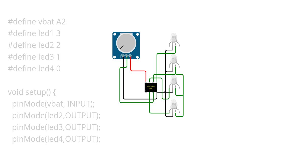 attiny battery gauge simulation