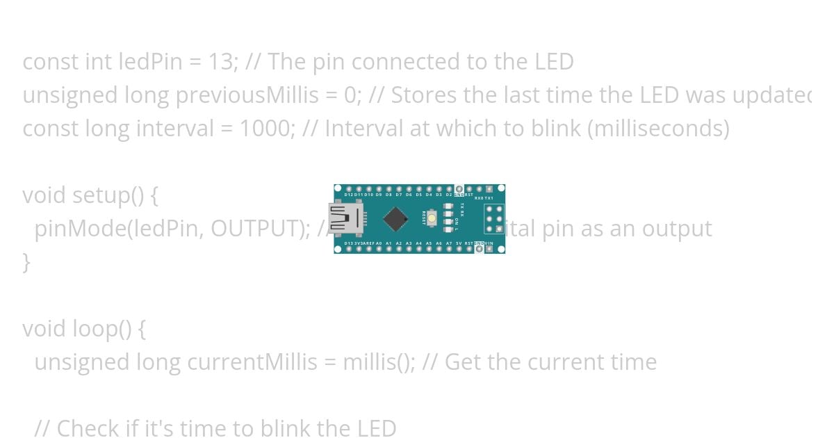 LedBlink wihoutDelay simulation