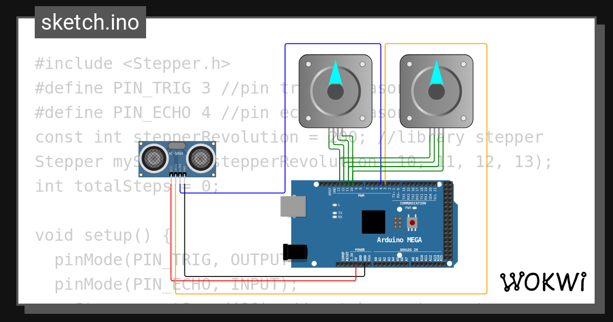 Motor Stepper - Wokwi ESP32, STM32, Arduino Simulator