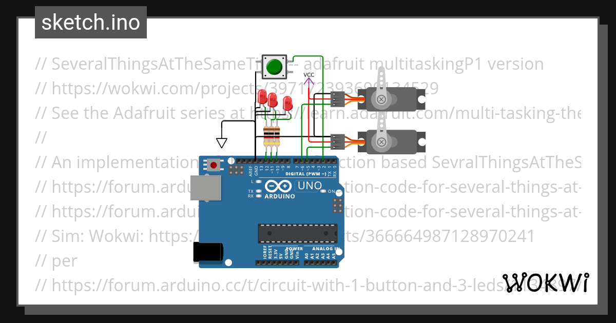 AdafruitMultitaskingPt1 - Wokwi ESP32, STM32, Arduino Simulator