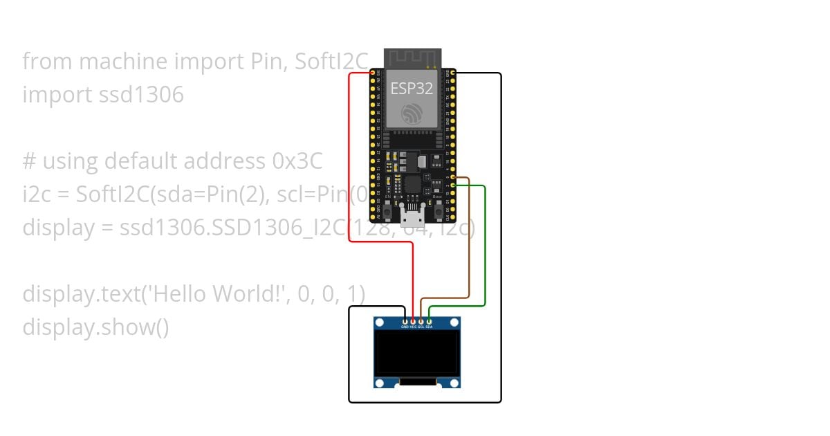 i2c oled simulation