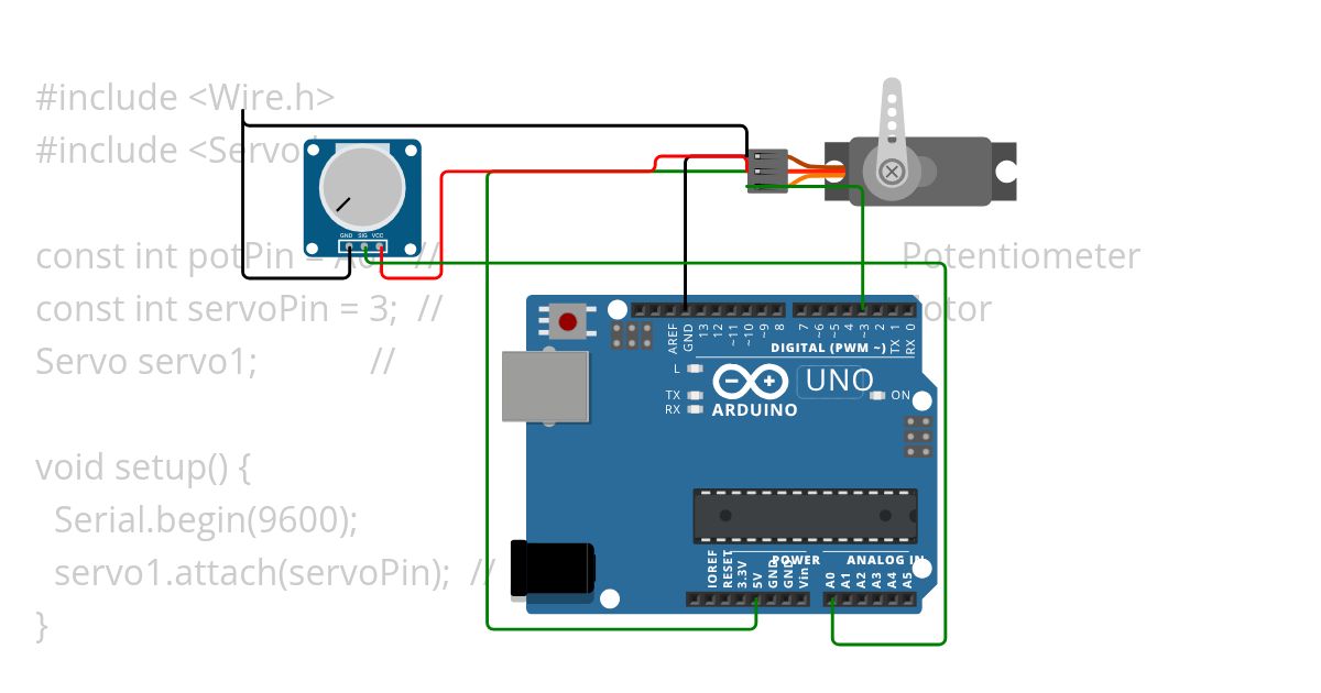 servo with pot simulation