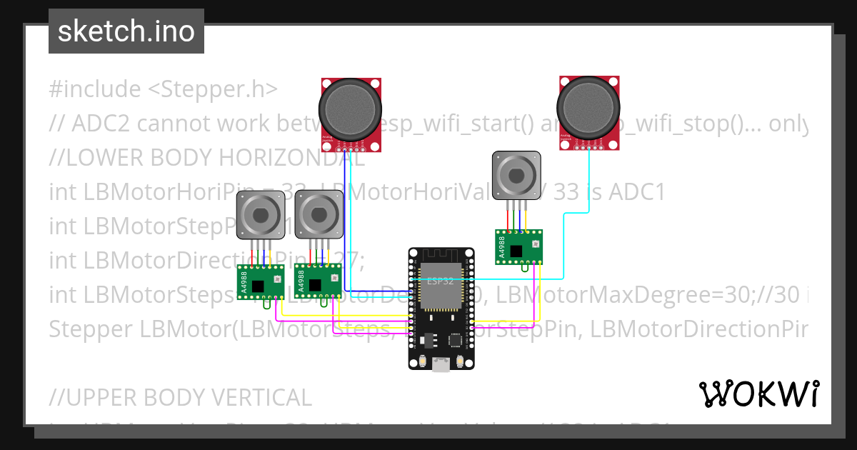 Robo Stepper Motor Copy - Wokwi ESP32, STM32, Arduino Simulator