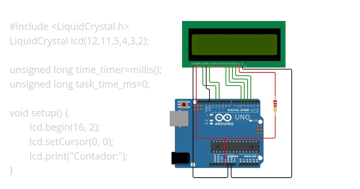 LCD DISPLAY 1 simulation