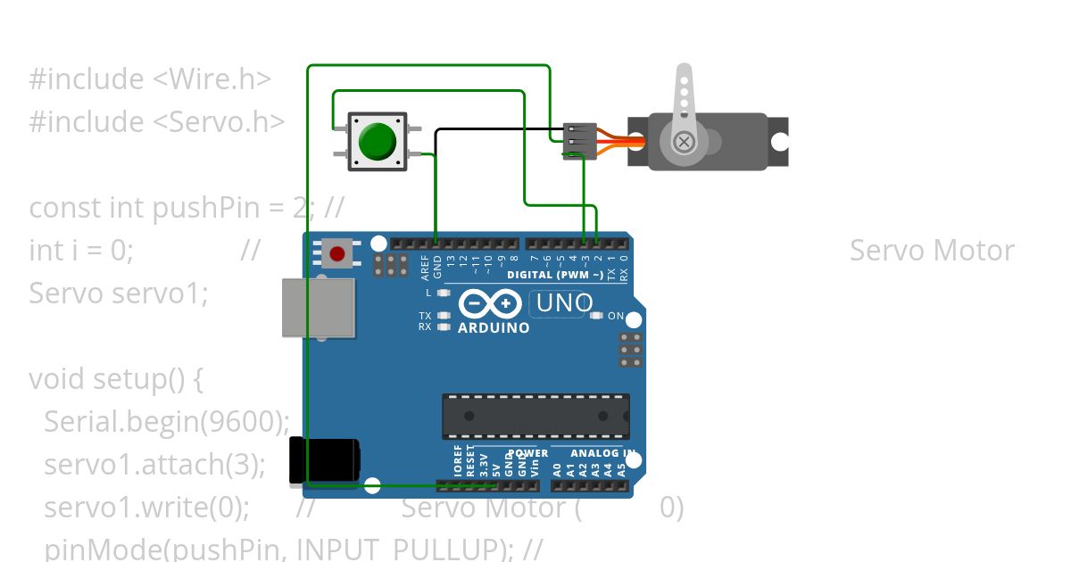 servo with button simulation
