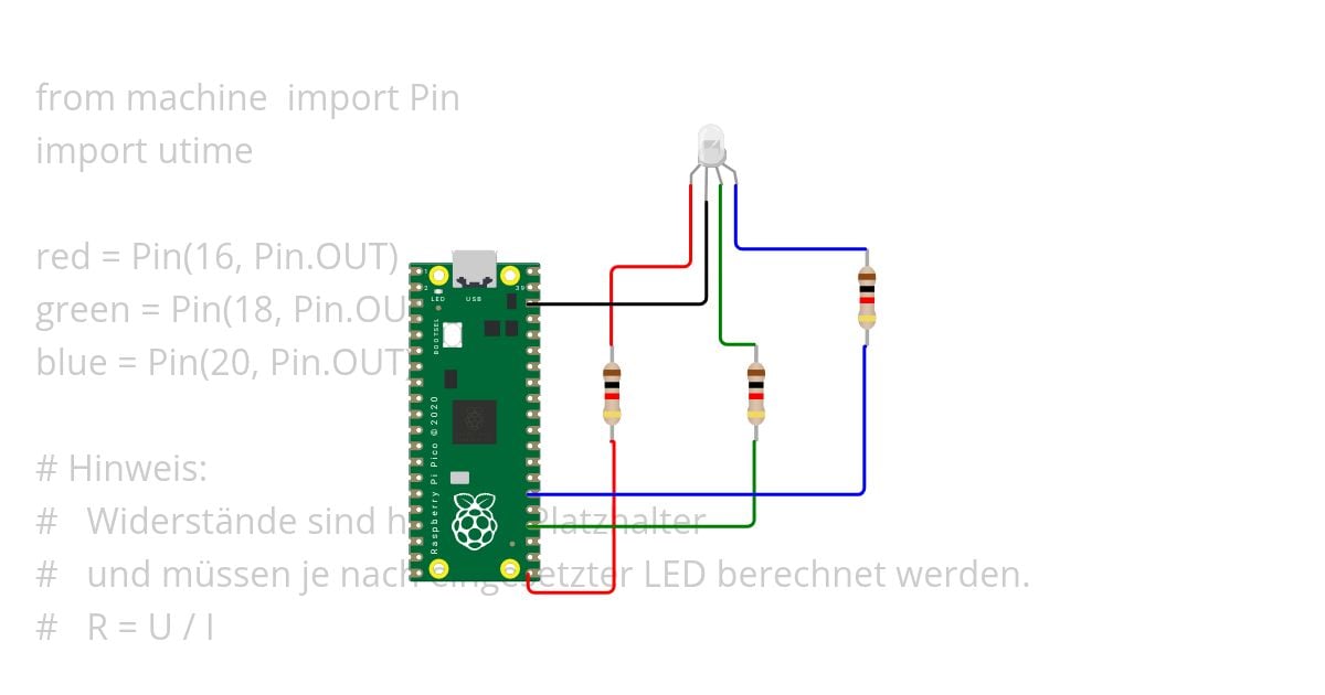 RGB LED Cathode Tutorial simulation