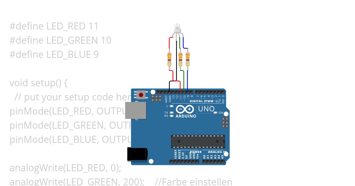 RGB LED simulation