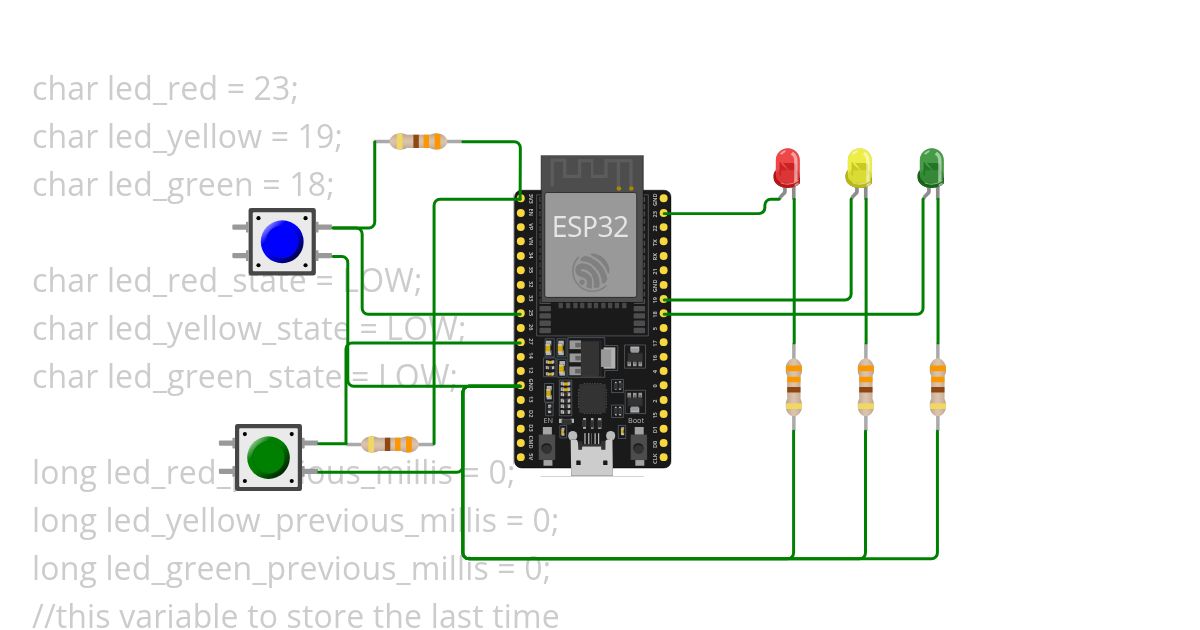 Lab 4_Blink_THREE_LED using millis  simulation