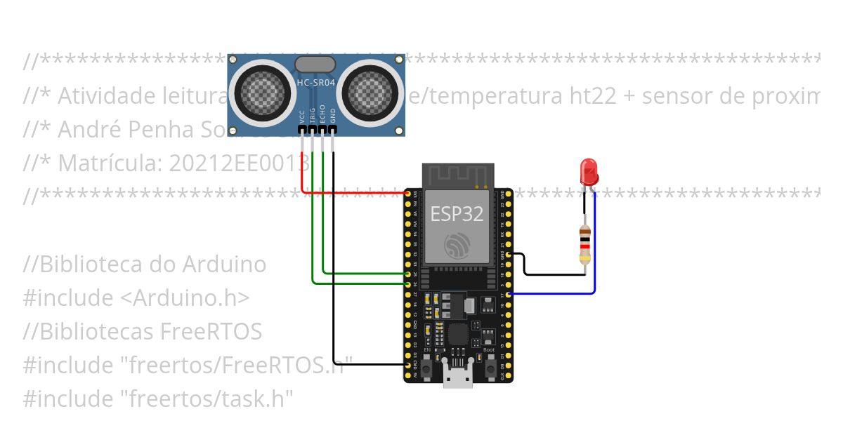 testes sensor ultasonico hc-sr04 simulation