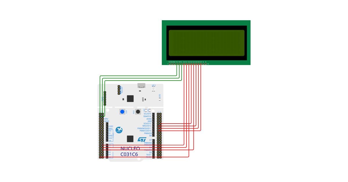 stm32c0x1 hd44780 simulation