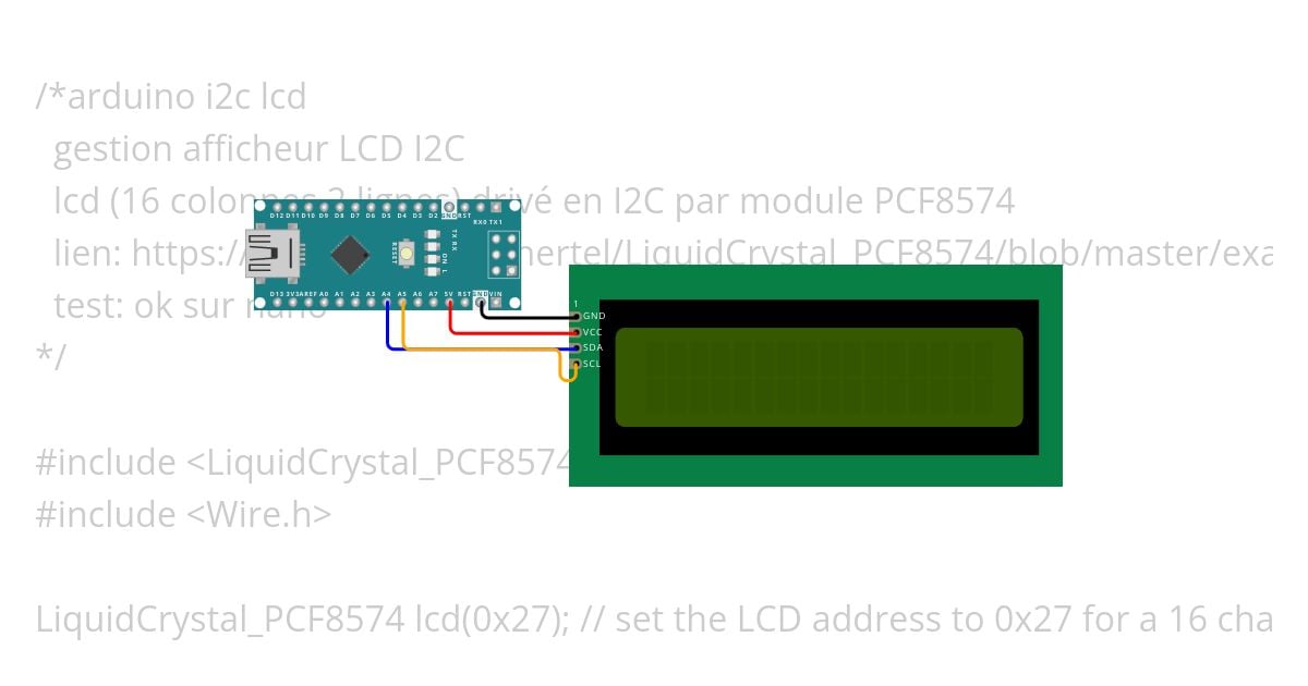 nano i2c lcd simulation