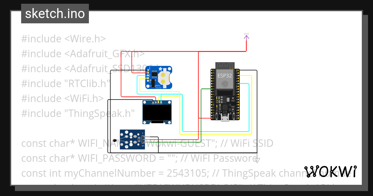 Temperature Data Logging With Timestamp Wokwi ESP32 STM32 Arduino 