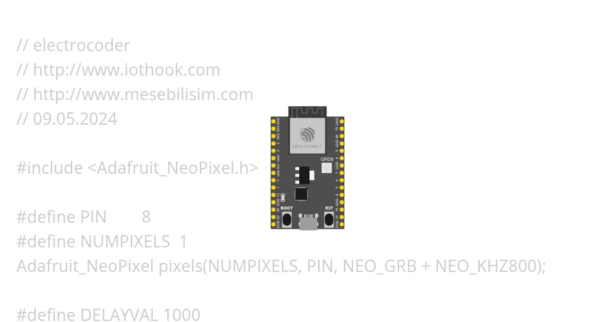 ESP32-C3 RGB LED simulation