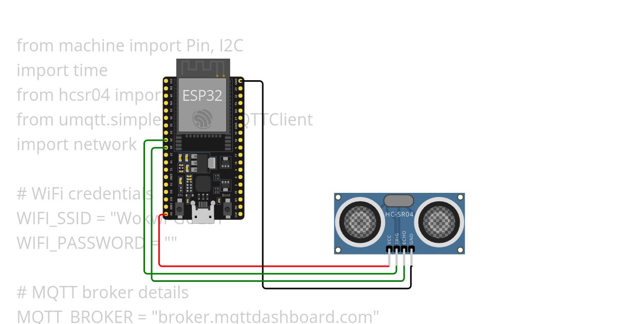 Lab 2 PS4 Distance Sensor with MQTT  simulation