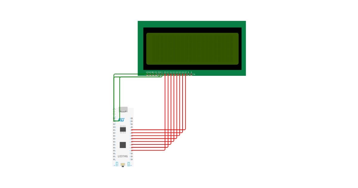 stm32l0x1 hd44780 simulation