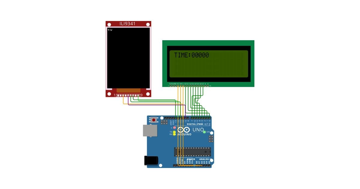 atmega328p ili9341 simulation