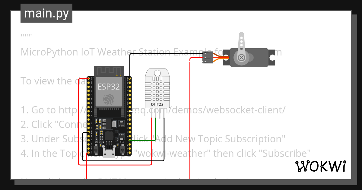 MicroPython MQTT Weather Logger (ESP32) Simulación del control ON/OFF ...
