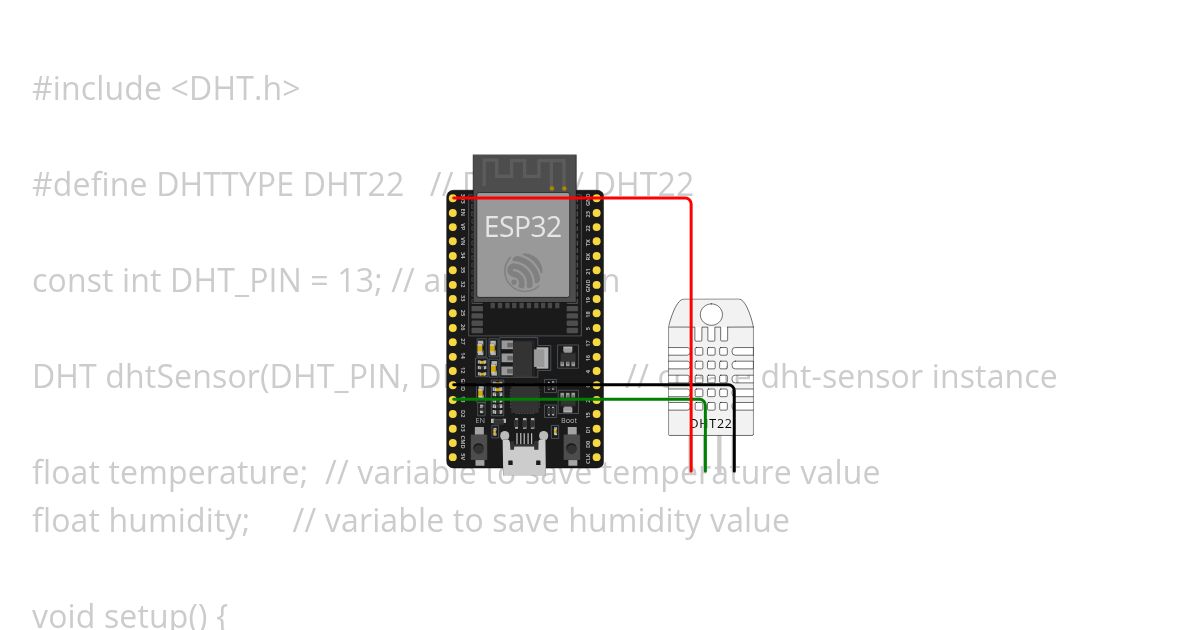ESP32 DHT22 Arduino FSV21 simulation